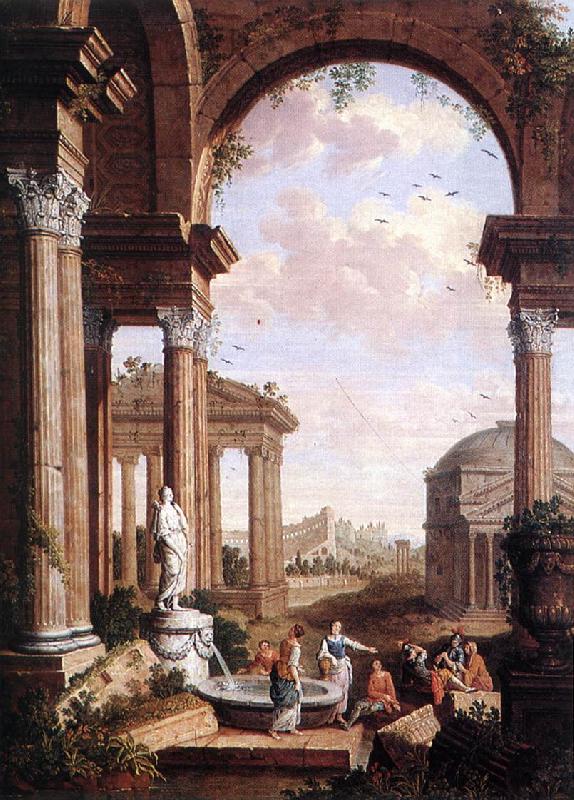 Landscape with Roman Ruins, COCK, Paul de